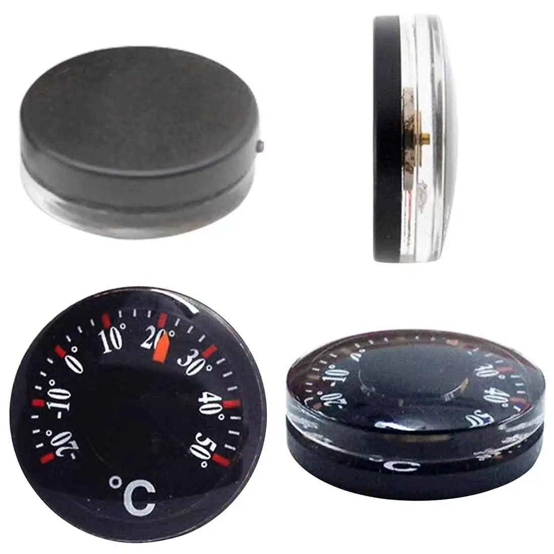 

Diameter 20mm Plastic Round Mini Thermometer Mini Spirit Circular Thermograph Celsius Hydrothermograph