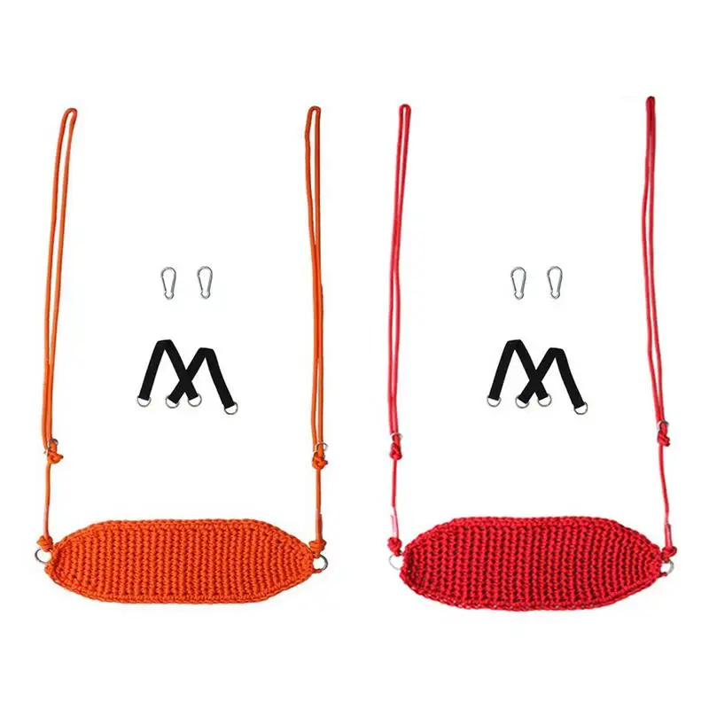 

Children's Swing Toy Indoor Rope Net Swing Seat Comes With Soft Anti-collision Include Strips Snap Hook And Tree Swing Strap Kit