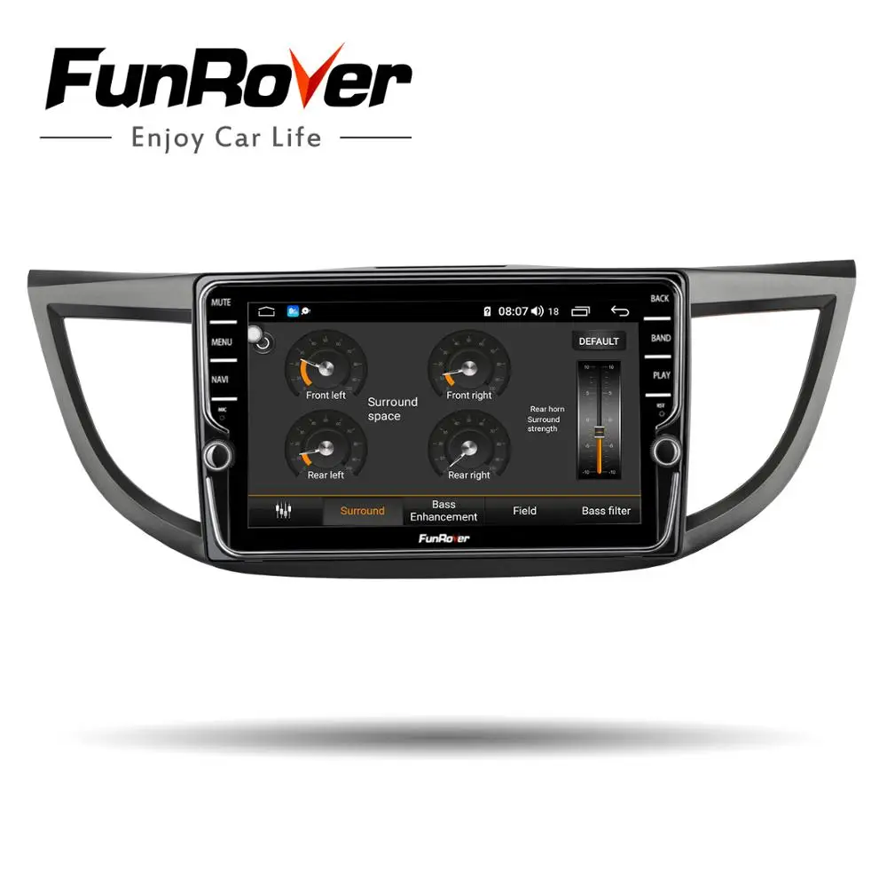 Funrover الثماني النواة Android8.1 2din سيارة راديو الوسائط المتعددة dvd gps لاعب لهوندا CRV CR-V 2011-2015 ستيريو والملاحة DSP 4G RAM