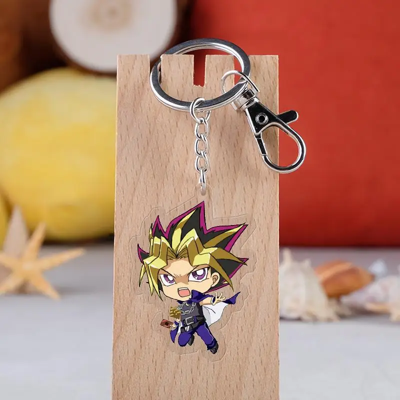 

Yu Gi Oh Keychain Cute Double Sided Acrylic Key Chain Pendant Anime Accessories Cartoon Key Ring