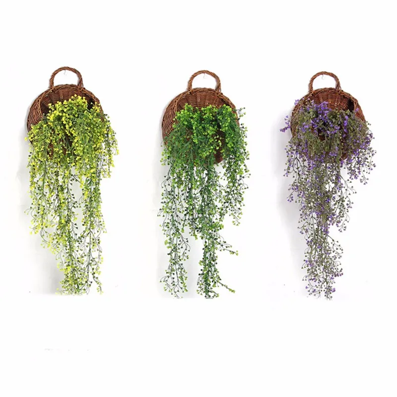 Plastic Green Vine Hanging Plant Artificial Weeping Willow Wall Home Decor Balcony Decorattion Garland Flower Basket Accessories Plastic Green Vine Hanging Plant Artificial Weeping Willow Wall Home Decor Balcony Decorattion Garland Flower Basket Accessories