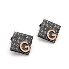 Большой бренд G буквы серьги Роскошные Полные буквы розовое золото модные титановые нержавеющей стали шпильки вечерний комплект из колье серёг и браслета