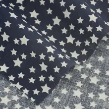 Booksew Scrapbooking Blue Cotton Fabric Lovely White Star Clothing Doll DIY Decoration Sewing Cloth Patchwork Beginner Practice