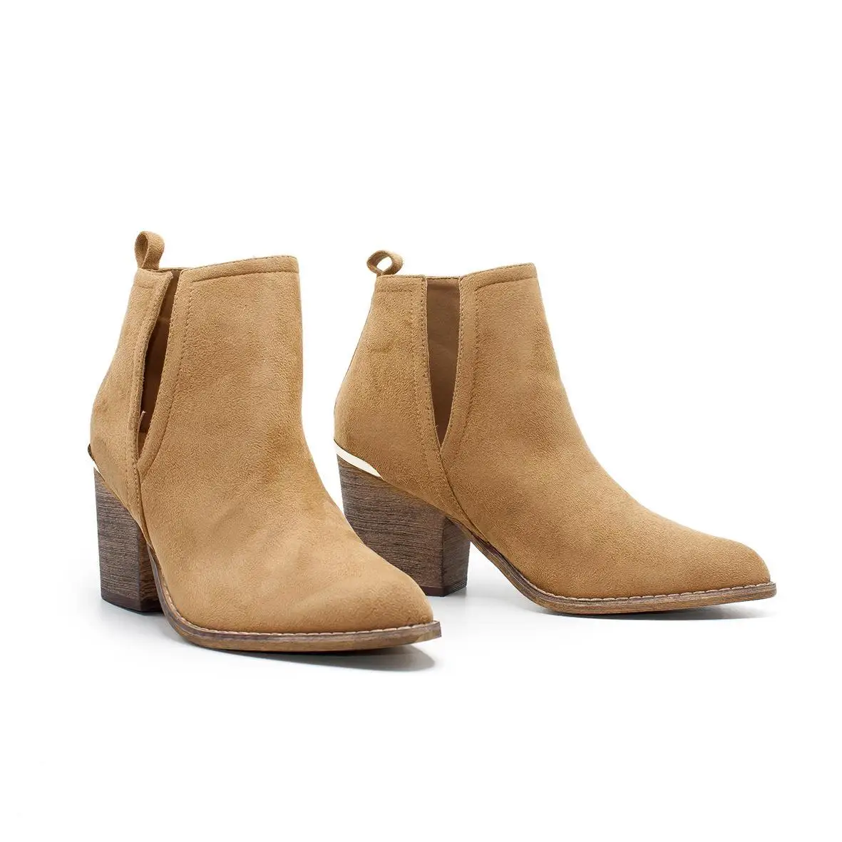 ZAPSHOP MUJER SINTETICO BOTINES DE TACON BOTIN TACON COWBOY LATERALES  ABIERTOS| | - AliExpress