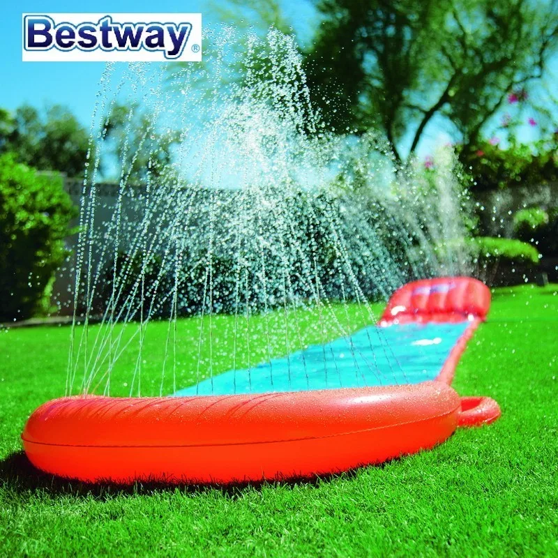 52198 Bestway 5 49 m H2OGO!18 дюймов одна горка мягкая посадка для плавной и быстрой езды 1