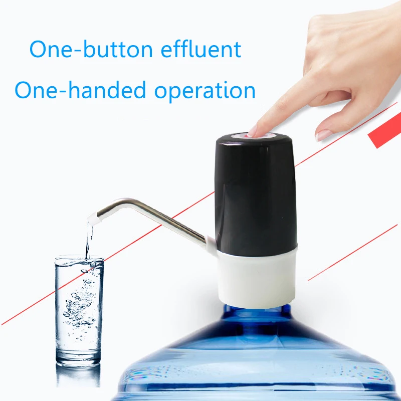 Home Electric Water Pump USB Rechargeable Stainless Steel Hard Pipe Water Dispenser Food Grade Silicone Drinking Water Bottle Home Electric Water Pump USB Rechargeable Stainless Steel Hard Pipe Water Dispenser Food Grade Silicone Drinking Water Bottle