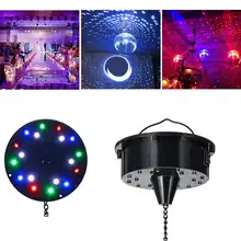 18 светодиодный светильник s стеклянный вращающийся зеркальный диско-шар мотор Звуковое управление зеркальный отражающий Шар Подвесной для диско-DJ вечерние светильник