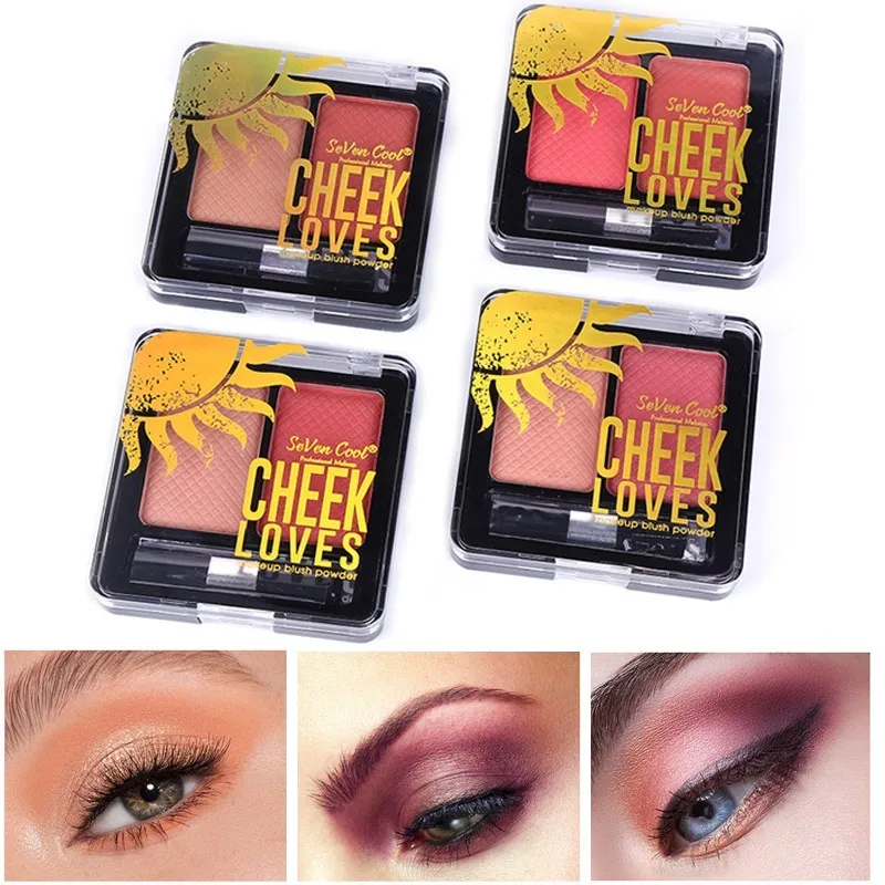 

Blueness 2 Color Long Lasting Blusher Powder Makeup Cheek Pressed Foundation Pressed Contour Face Cosmetic Natural Blush Powder
