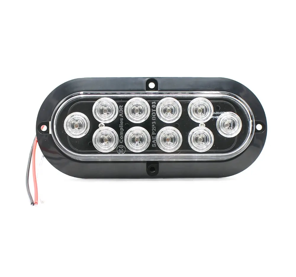 

ACE-10 Led Surface Mount Oval Reverse Lamp, Turn Signal Side Marker Tail Led Light For Truck Trailer Trail Bus 12V Dc ( Pack O