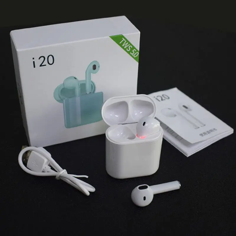 

i20tws i20s Wireless earphone bluetooth 5.0 headset sport touch earbuds support charging case with MIC for all smart phone