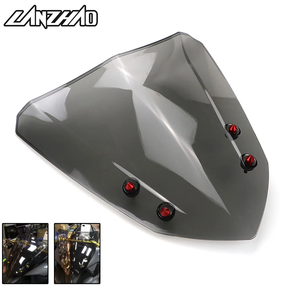 

Motorcycle Windshield Windscreen Air Deflector Smoke Black Scooter Accessories for Yamaha Aerox 155 NVX155 2017 2018