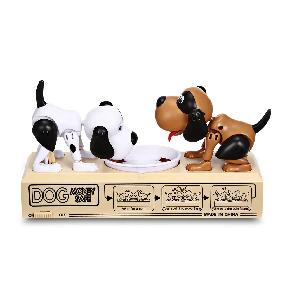 

Double Puppy Dog Piggy Bank Robotic Coin Saving Box Electronic Pet Toy