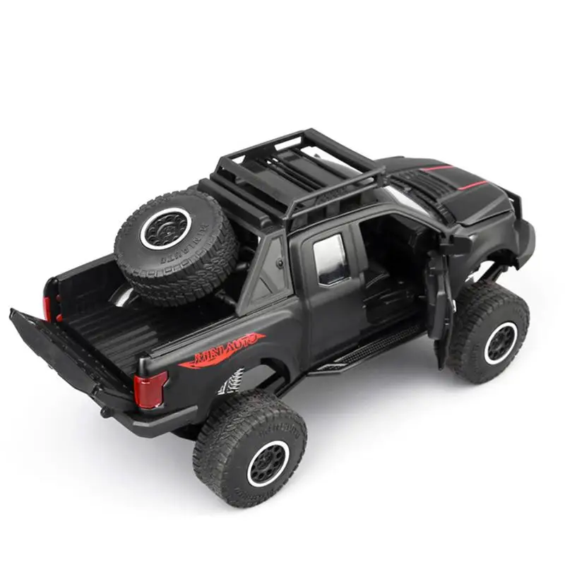 Goedkoop Mini Pickup Truck Toy1 32 Pick up Model Speelgoed Auto Voor Ford F150 Raptor Geluid En Licht En Glijdende Auto