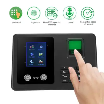 

Fingerprint Attendance Machine LCD Display DC 5V/1A Employee Checking-in Reader Hot