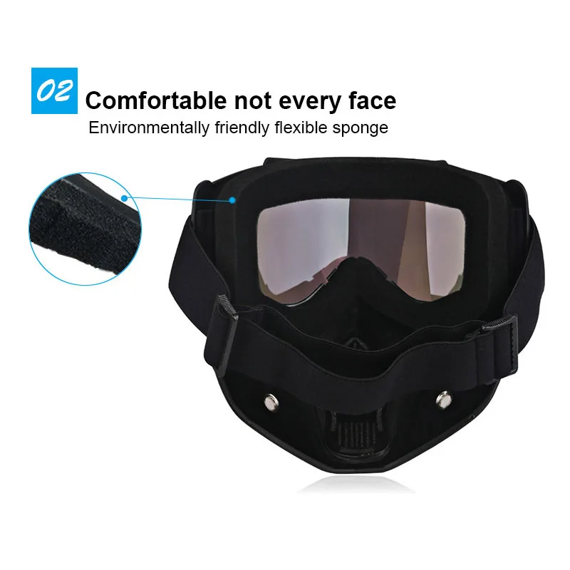 Herorider Ski Bike Motorcycle?Mask Motocross Motorbike Motor Open Face Detachable P25