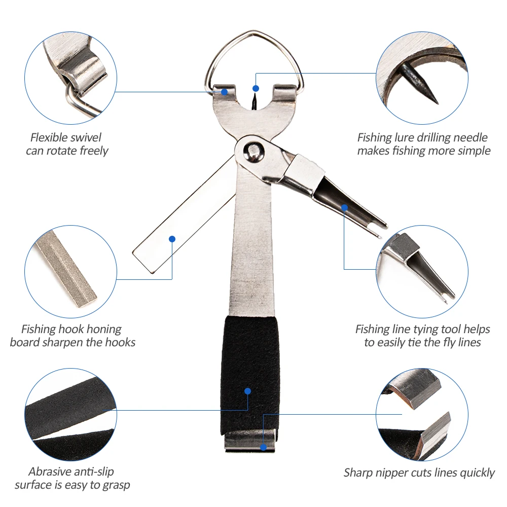 Портативная рыболовная липучка из нержавеющей стали с узлом для стрижки лески, рыболовный крючок, шлифовальная доска, Рыболовный аксессуар