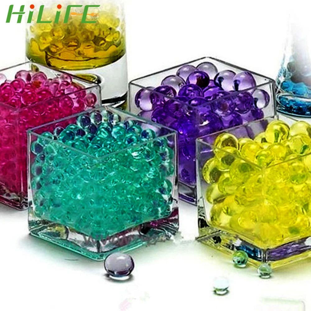 

HILIFE Vase Soil Grow Magic Balls Wedding Home Decoration Hydrogel Pearl Crystal Soil 100 piece/pack Crystal Mud