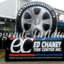 Пользовательские гигантские черно-белые рекламные надувные шины, надувная шина для продажи