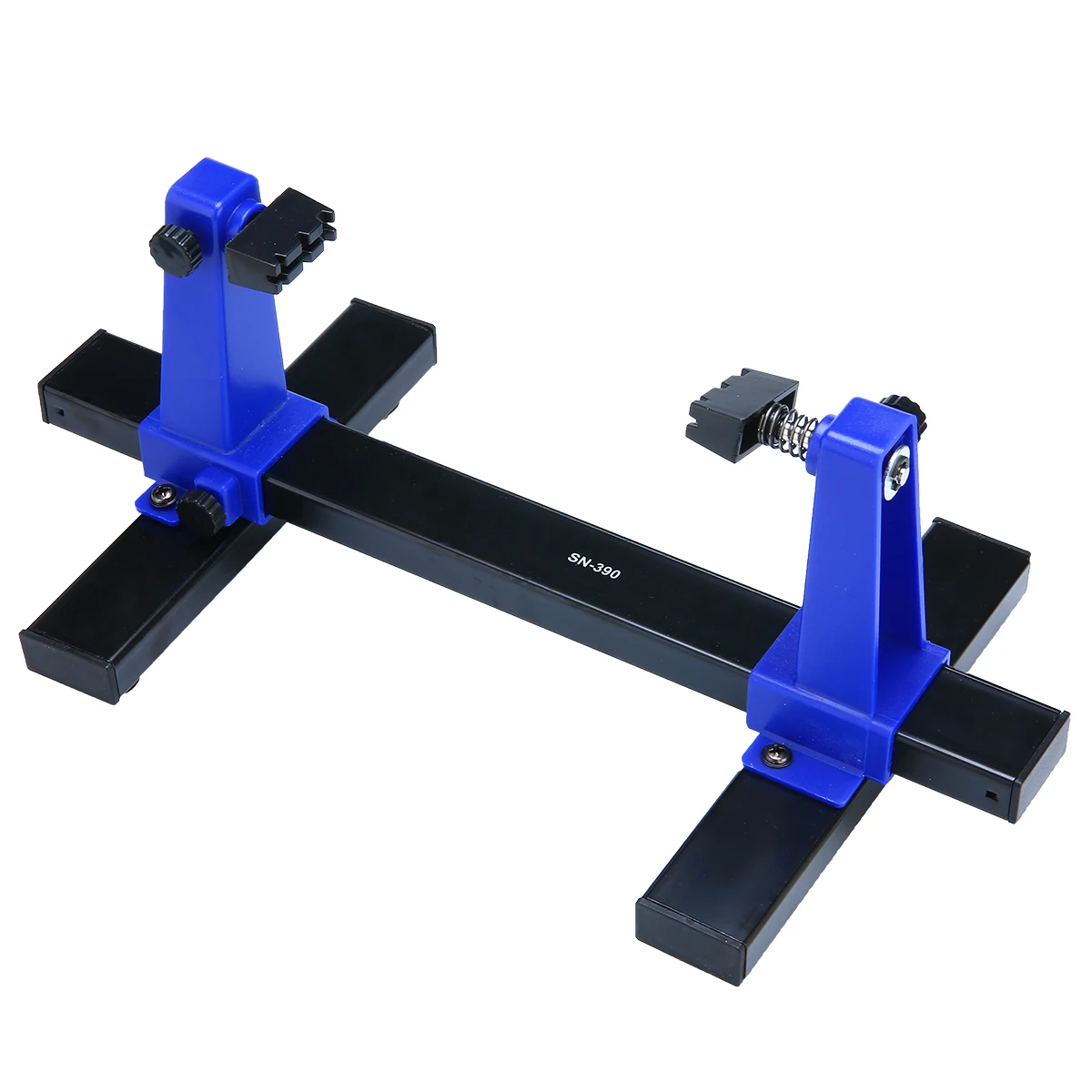 

Adjustable 360 Degree Rotation PCB Clip Holder Printed Circuit Board Soldering Assembly Clamp Tool Plastic Holder + Metal Base