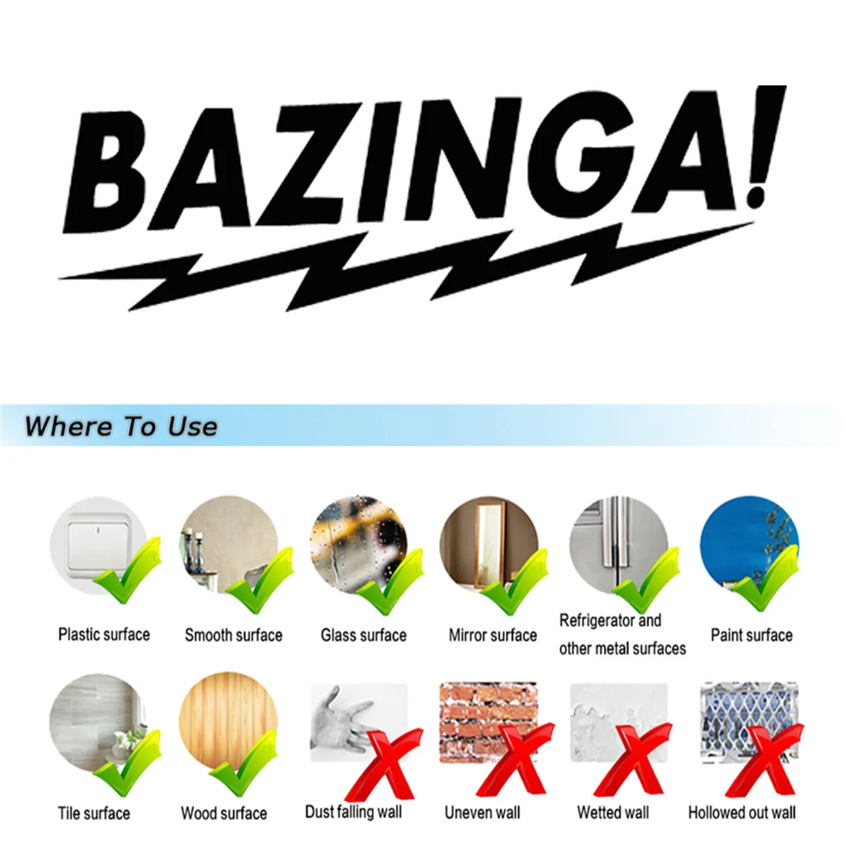 BAZINGA Humour линии стены дома автомобиля стикер стекло окна ноутбука Авто Грузовик