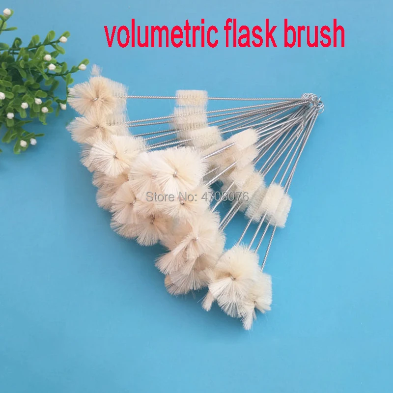 

Volumetric flask/Measuring flask brush Scale Test tube Cylinder Bottle brushes Lab cleaning tools S/M/L 2sets/pack