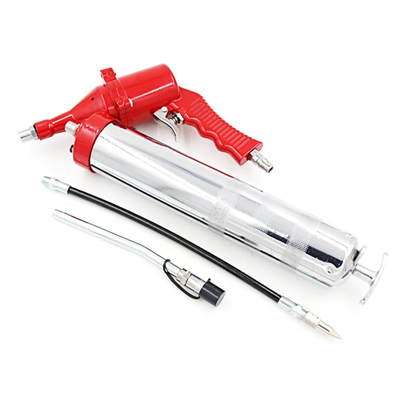 Hand Holding A Pressure Grease Gun 400cc Air Operated Grease Labor