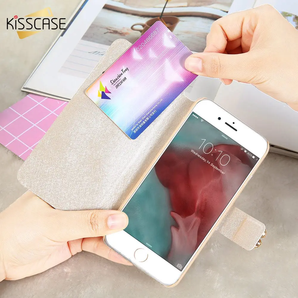 Стильный роскошный жемчужный кожаный чехол для iPhone 6 S 7 8plus снаряды Кожаный книжка
