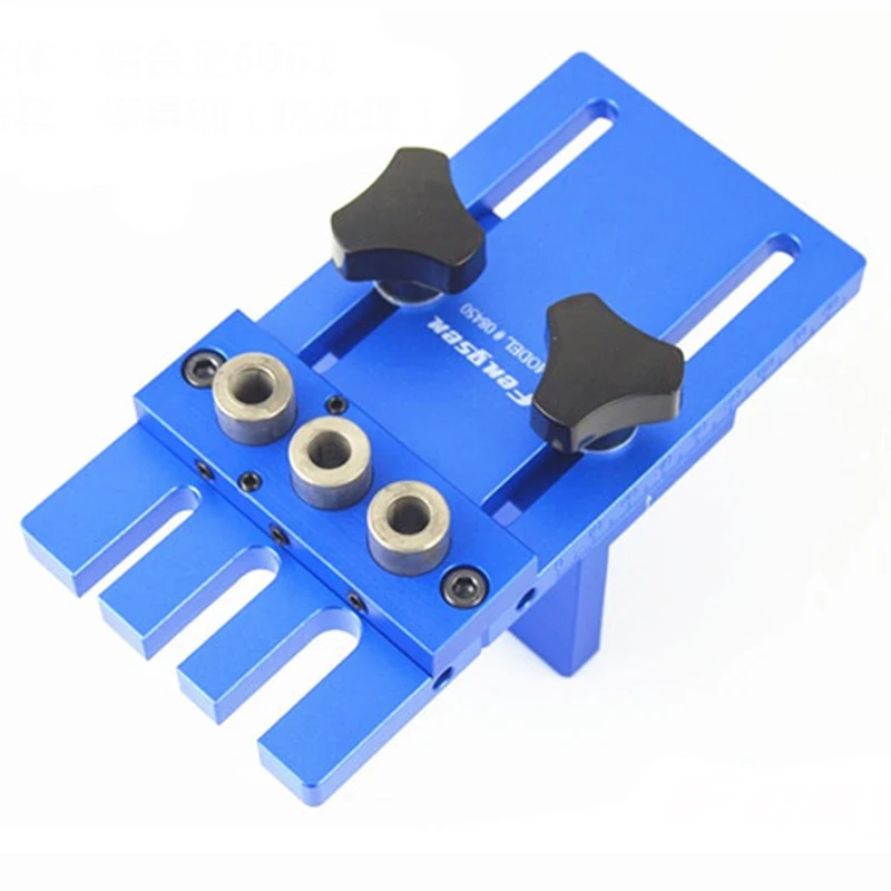 

Round Dowel Punch Triple Punch Positioning Device Aluminum alloy for Woodworking Tools Three-in-one Hole Opener