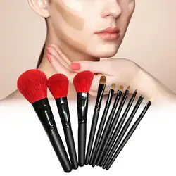 10 шт набор кистей для макияжа Многофункциональный Eye Shadow Blush Brush молнии мешок легко чистится и легко хранить ручки Красота инструменты