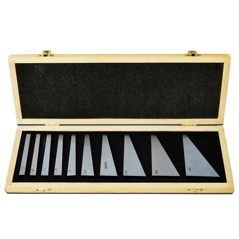 

10Pcs Precision Angle Blocks Set 1 To 30 Degree Stora Lathes Milling Machinist Hardened Steel Precision Ground