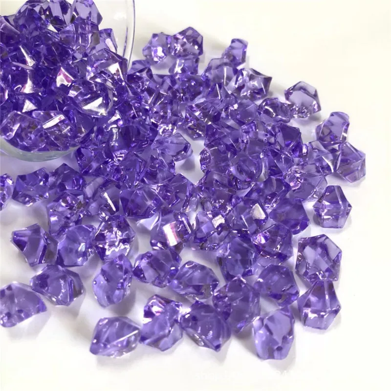 150x Mini Acrylic Crystal Gem Stone Ice Rock For Party Vase Filler