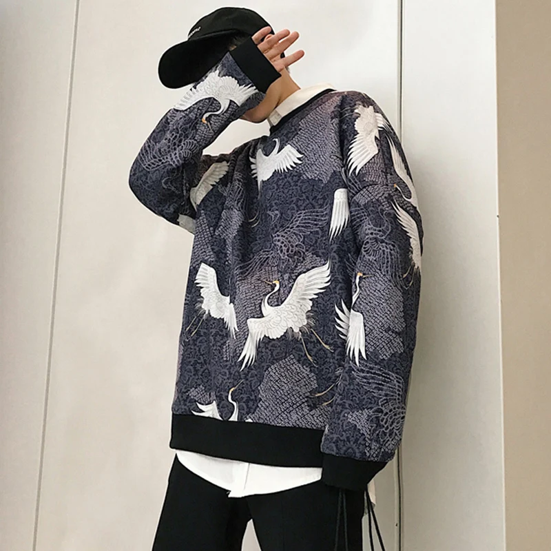 

Fashion casual men's sweatshirt autumn and winter new M-2XL color loose pullover multi-color personality youth popular