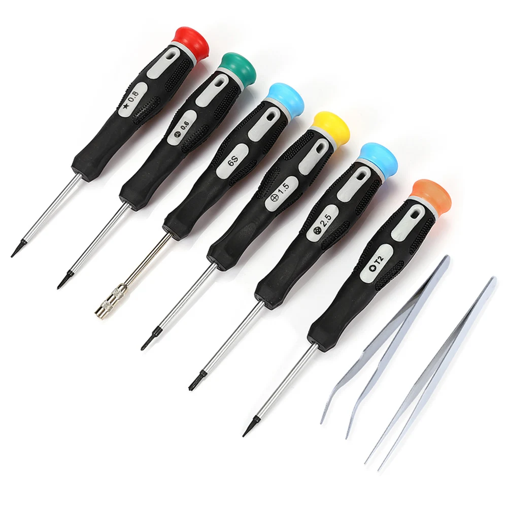 8 в 1 Прецизионная отвертка 5 Point 0 triangle type Y0.6 Phillips Torx T2 набор инструментов для iPhone