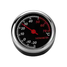 VODOOL Carro Auto Peças de Reposição Mini Termômetro Automóvel-20 para 70C Auto Car Decoração de Interiores Enfeites Preto