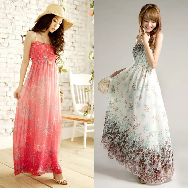 

Hot Women's Maxi Boho Dress Floral Summer Beach Fashion Evening Party Long Sundress