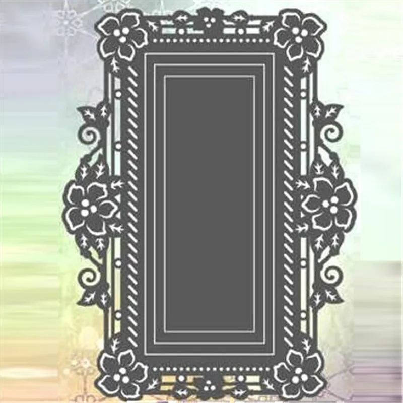 

Bi fujian Floral Lace Edge Frame Metal Cutting Dies Cut DIY Craft Dies Scrapbooking for DIY Alubm Photo Card Cuts Decorations