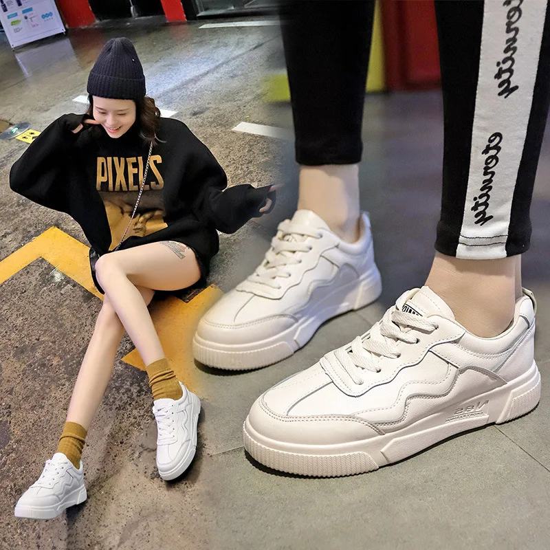 

2019 Spring New Pattern All-match. Small White Shoes Woman Dad Shoe Student Exceed Fire Ins Run Motion Skate Shoes Woman
