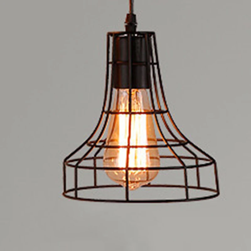 Vintage Retro Iron Lamp Cage Lampshade Pendant Light Lamp shade Table Ceiling Pendant Light Shade Lamp Cover Home Decor