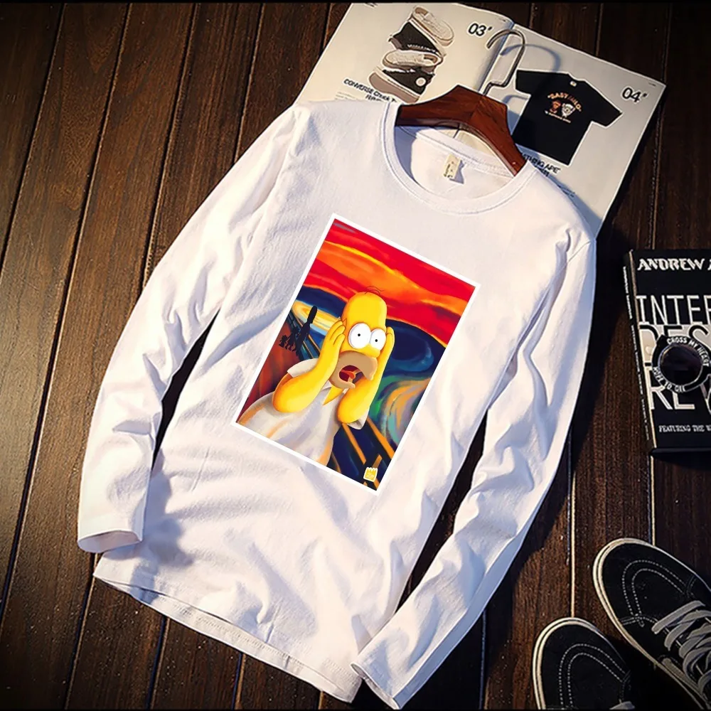 

Skipoem Simpsony Simpson Funny Tshirt Custom Cotton O Neck Top Tees Plus Size Long Sleeve Brand Unisex Shirts