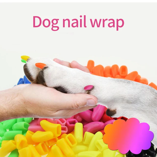 20 Pcs Dog cat Anti scratch Nail Caps Soft Silicone Paw Nail Cover