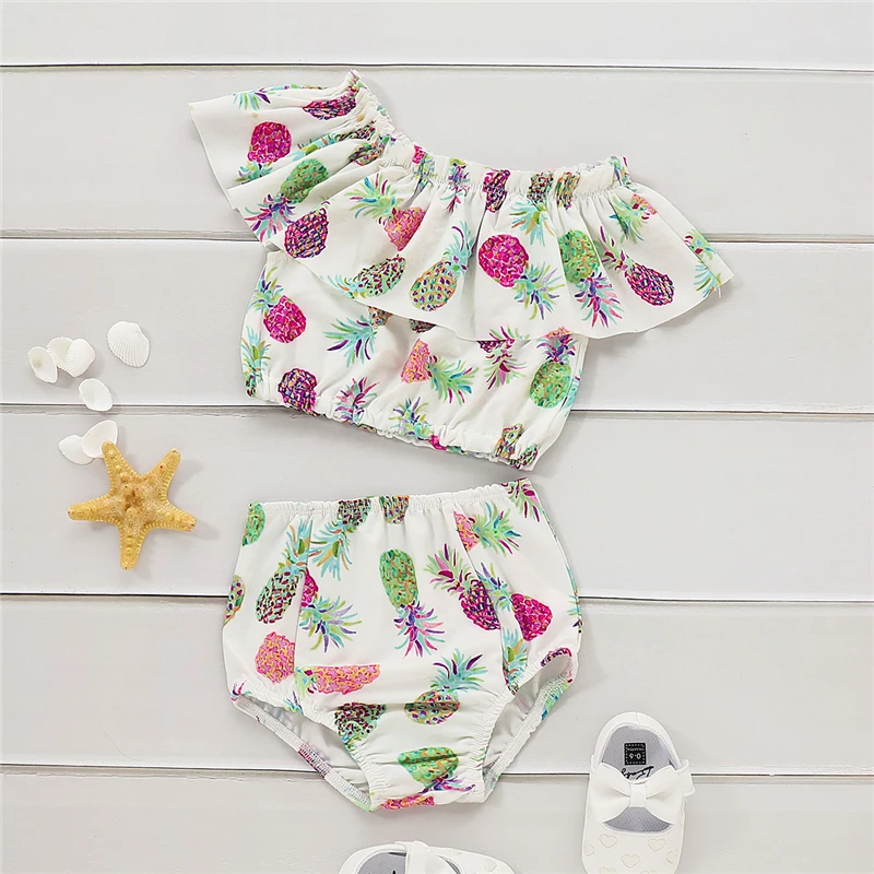 2 шт одежда для малышей для девочек цветочный купальный костюм ванный комплект купальный костюм купальник комплект