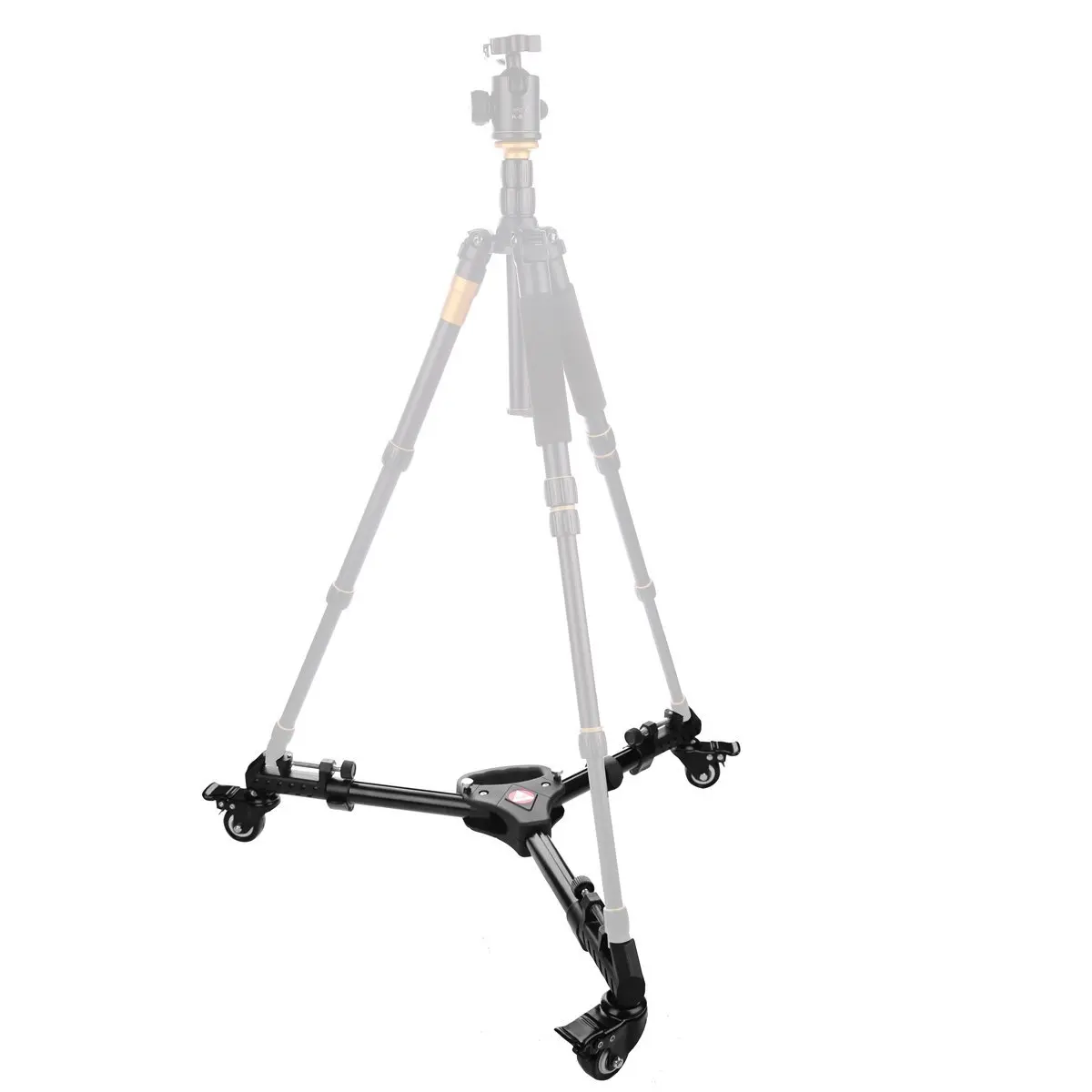  FFYY-KINGJOY pangshi VX-600 Photography Heavy Duty Tripod Dolly with Wheels and Adjustable Leg Moun