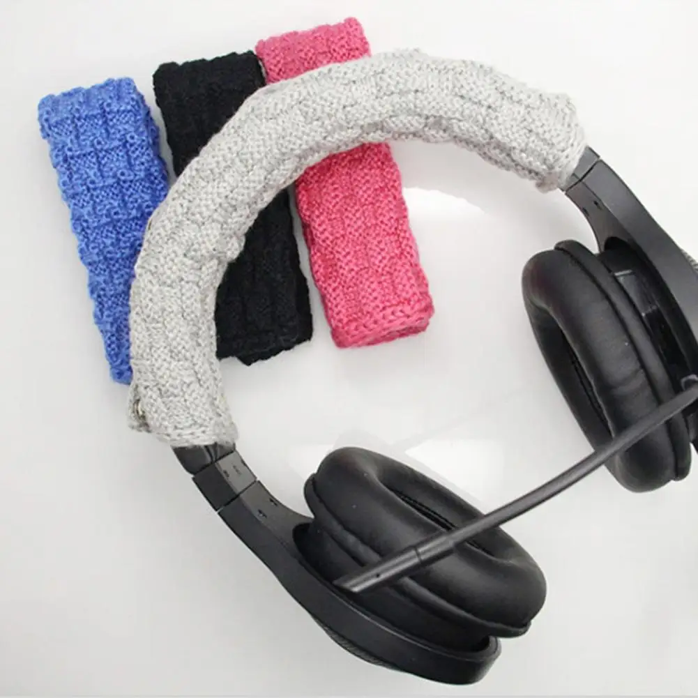 Universal Solid Color Braided Cloth Headphone Headband Cushion Cover