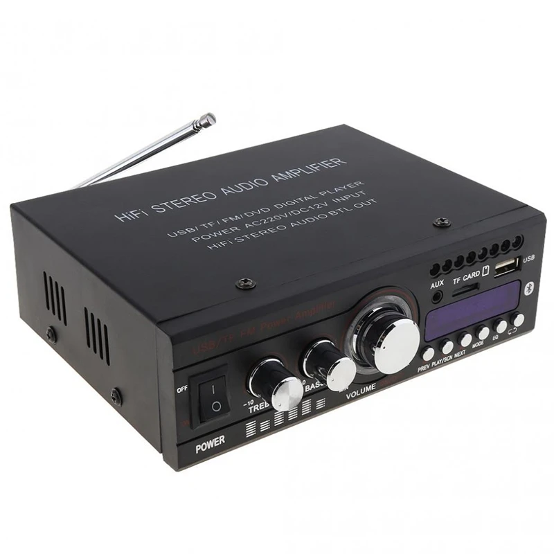 Kentiger DC12V Bluetooth 2CH Hi-Fi автомобильный стерео аудио усилитель мощности цифровой плеер Поддержка USB/SD/FM/DVD
