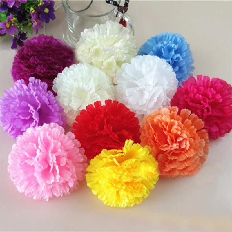 

5PCS New Flowers Heads Carnation Party Decor Artificial Flower Simulation Fake Gerbera Wedding DIY Silk Manual Silk Flower