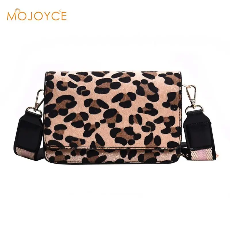

Leopard Print Small Flap Sling Bags For Women Fashion Retro Plush Crossbody Bags Lady Shoulder Bag Girls bolso mujer leopardo