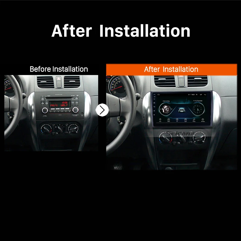 Seicane " 2Din Android 8,1 автомобильный радиоприемник для Suzuki SX4 2006-2011 2012 gps навигация мультимедийный плеер Поддержка DVR AUX Wifi-OBDII