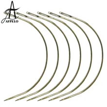 12 шт 9 см/3," Большие c-образные изогнутые Швейные иглы для человеческих волос для создания париков швейные иглы