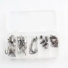 Рыболовные крючки поворотные комбо полный комплект из нержавеющей стали свинцовая головка джиг кривошипный рыболовный крючок и булавка рыболовные снасти