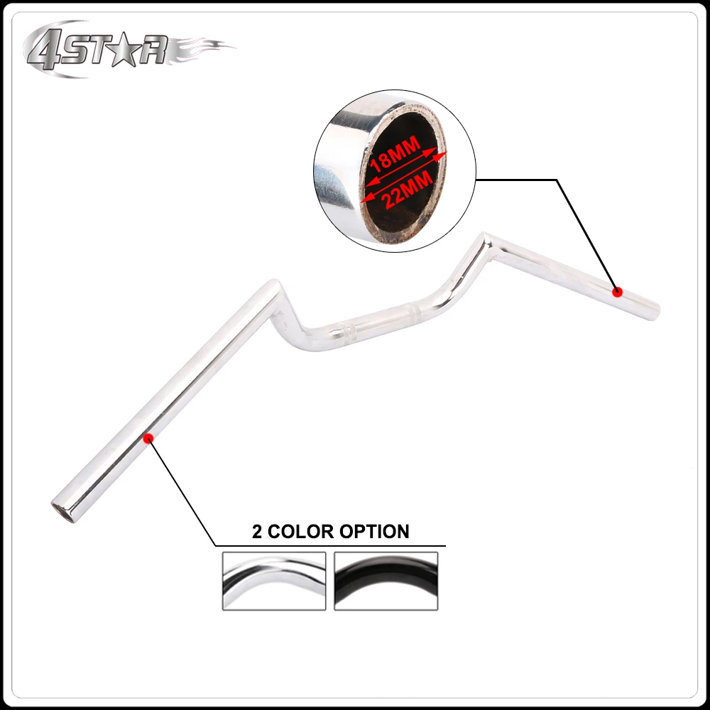 Motorbike Cnc Aluminum Handlebar Handle Bar 7/8" 22mm Drag Straight Bar